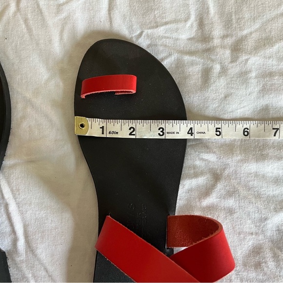 Kionas Dione Greek Made Wearable Art Strappy Red Leather Sandals US 8/8.5 NWOT - Picture 11 of 16